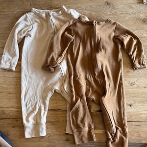 Organic Cotton Footless Zip Up Pajamas